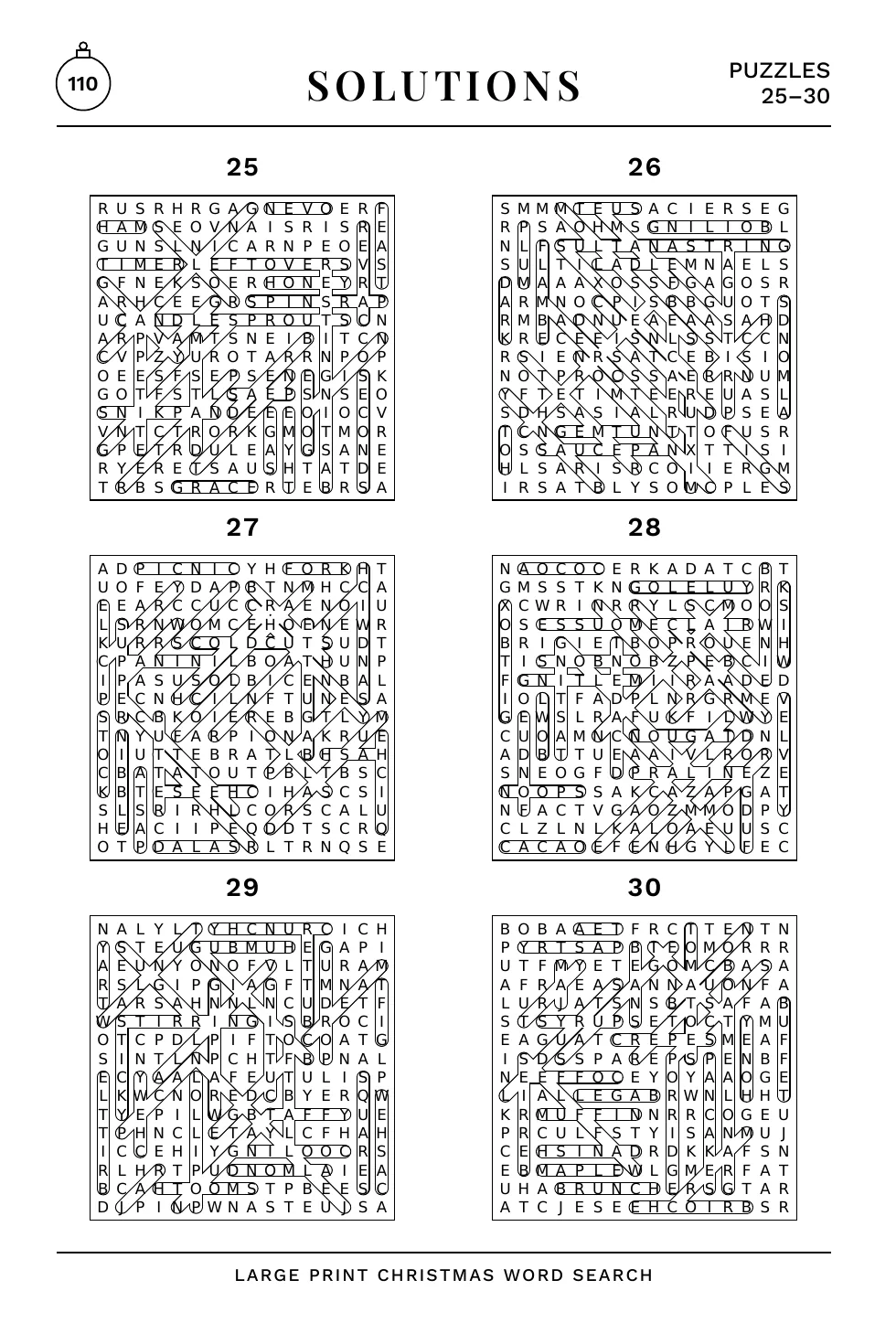 A page of solutions from the back of the book