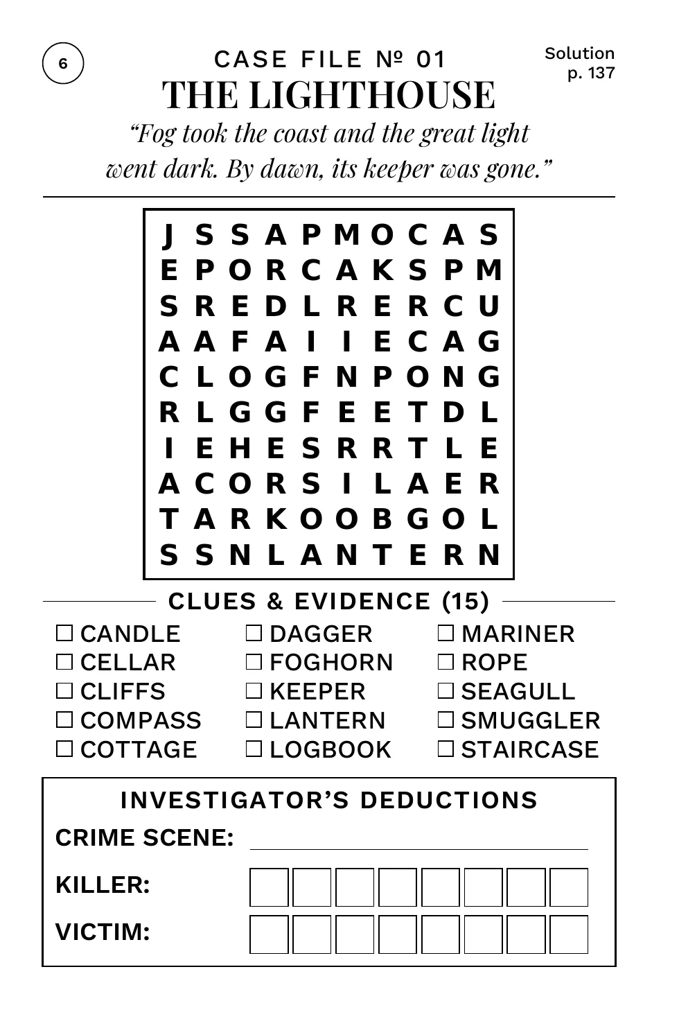 Puzzle 1: The Lighthouse