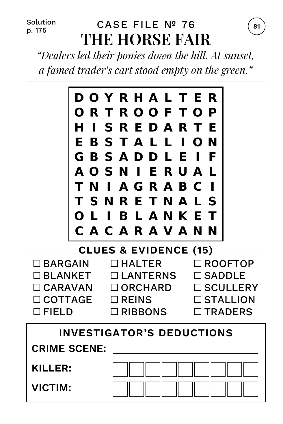 Puzzle 76: The Horse Fair